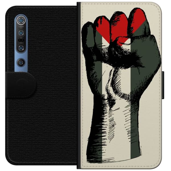 Xiaomi Mi 10 Pro 5G Lompakkokotelo Käsi sidottu Palestinan väreihin - voimakas symboli vapausliikkeelle