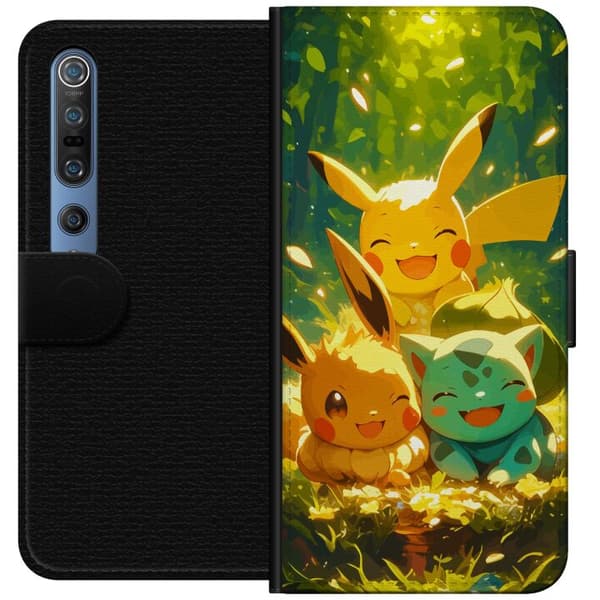 Xiaomi Mi 10 Pro 5G Plånboksfodral Pixelmonster spelstil – färgstark design för retroälskande gamers