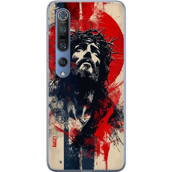 Xiaomi Mi 10 Pro 5G Gjennomsiktig deksel Jesus med kors - kristent motiv med sterk symbolikk om tro og håp
