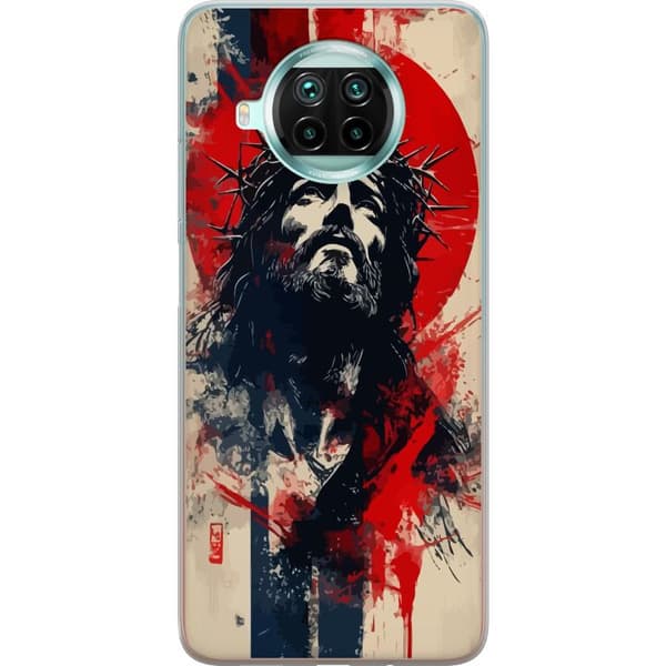 Xiaomi Mi 10T Lite 5G Gennemsigtig cover Jesus med kors - kristent motiv med stærk symbolik om tro og håb