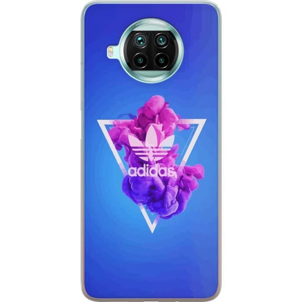 Xiaomi Mi 10T Lite 5G Gennemsigtig cover Adidas-inspireret blåt design - sporty motiv med retrovibe i blå toner