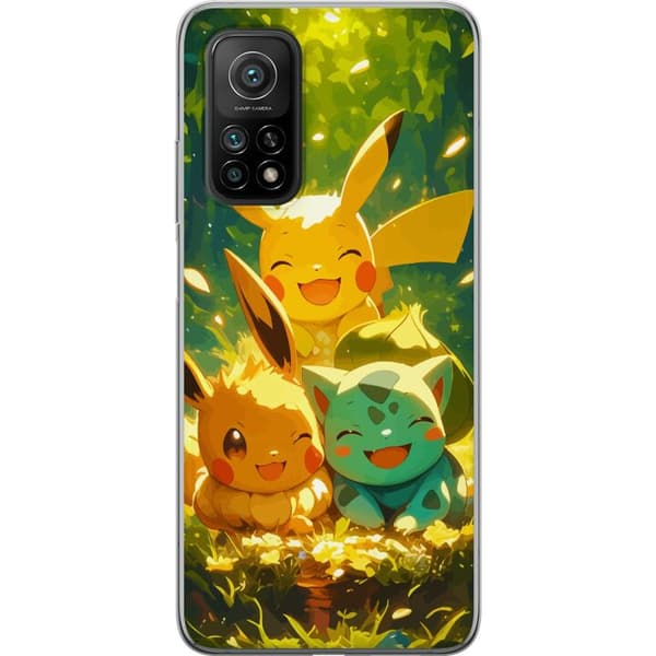 Xiaomi Mi 10T Pro 5G Gennemsigtig cover Pixelmonster spillestil - farverig design til retro-elskende gamere