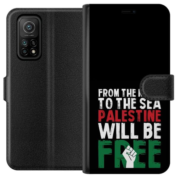 Xiaomi Mi 10T Pro 5G Plånboksfodral Free Palestine – politiskt statement med kraftfullt grafiskt uttryck