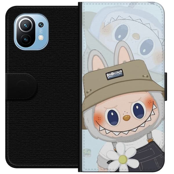 Xiaomi Mi 11 Lommeboketui Labubu med hatt - Pop Mart-figur Mr. Butcher i retrostil med karakter