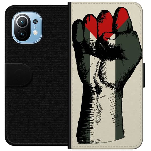 Xiaomi Mi 11 Plånboksfodral Hand knuten i Palestinas färger – kraftfull symbol för frihetsrörelsen
