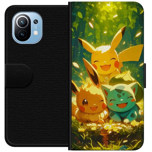 Xiaomi Mi 11 Lompakkokotelo Pixelmonster pelityyli - värikäs muotoilu retroa rakastaville pelaajille