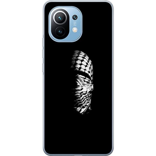 Xiaomi Mi 11 Gjennomsiktig deksel Keffiyeh-mønster - klassisk svart-hvit palestinsk sjal med kulturell betydning
