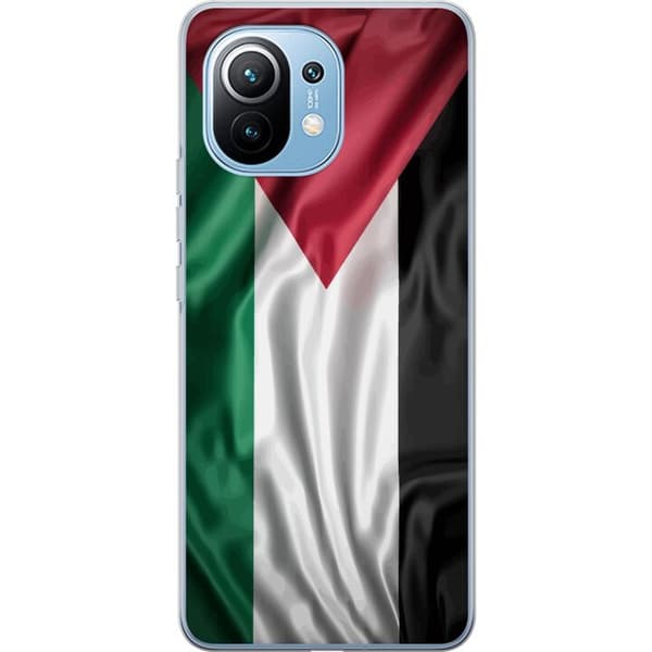 Xiaomi Mi 11 Läpinäkyvä kuori Palestiinan lippu – ikoninen vapauden symboli punaisessa, mustassa, valkoisessa ja vihreässä