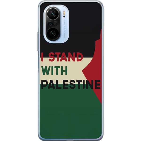 Xiaomi Mi 11i Läpinäkyvä kuori Pysähdy Palestiinan puolesta - solidaarisuussuunnittelu vahvalla viestillä