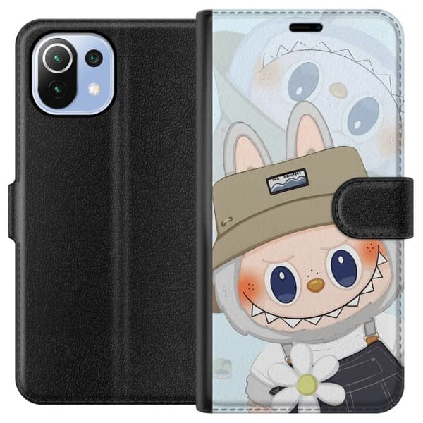Xiaomi Mi 11 Lite Tegnebogsetui Labubu med hat - Pop Mart figur Mr. Butcher i retro-stil med karakter