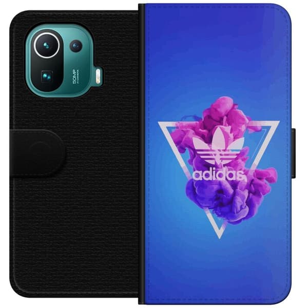 Xiaomi Mi 11 Pro Plånboksfodral Adidas-inspirerad blå design – sportigt motiv med retrovibe i blå toner