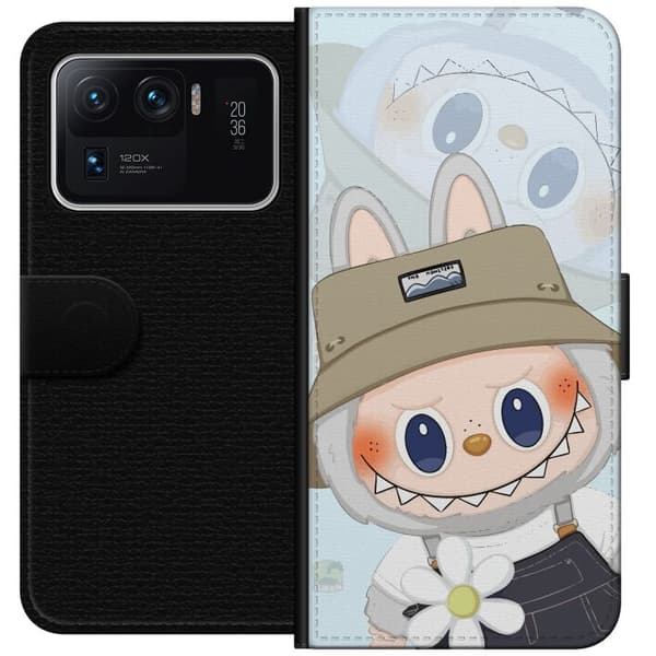 Xiaomi Mi 11 Ultra Tegnebogsetui Labubu med hat - Pop Mart figur Mr. Butcher i retro-stil med karakter