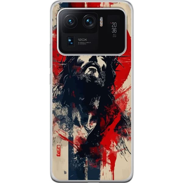 Xiaomi Mi 11 Ultra Genomskinligt Skal Jesus med kors – kristet motiv med stark symbolik om tro och hopp