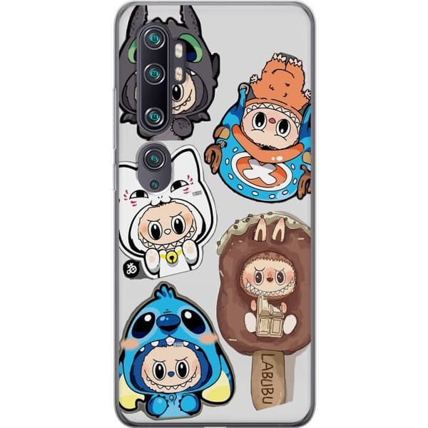 Xiaomi Mi Note 10 Läpinäkyvä kuori Labubu hahmokokoelma - Pop Mart Labubu The Monsters väriluulisessa muotoilussa