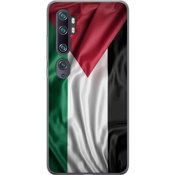 Xiaomi Mi Note 10 Gennemsigtig cover Palestinaflaget – ikonisk frihedssymbol i rød, sort, hvid og grøn