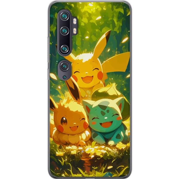 Xiaomi Mi Note 10 Gennemsigtig cover Pixelmonster spillestil - farverig design til retro-elskende gamere