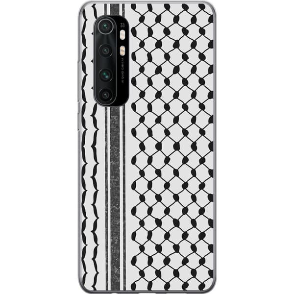 Xiaomi Mi Note 10 Lite Gennemsigtig cover Palæstinensisk mønster - inspireret af traditionel stil keffiyeh-stof