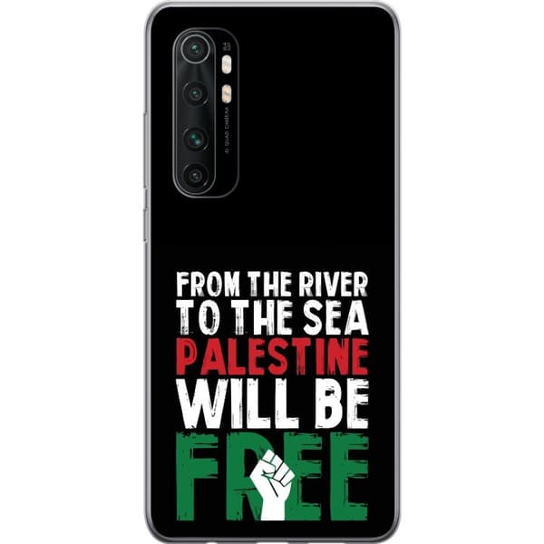 Xiaomi Mi Note 10 Lite Genomskinligt Skal Free Palestine – politiskt statement med kraftfullt grafiskt uttryck