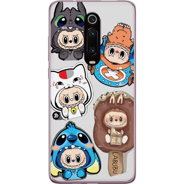 Xiaomi Mi 9T Pro  Genomskinligt Skal Labubu figursamling – Pop Mart Labubu The Monsters i färgglad design