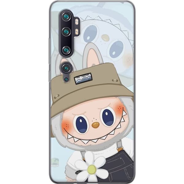 Xiaomi Mi Note 10 Pro Gennemsigtig cover Labubu med hat - Pop Mart figur Mr. Butcher i retro-stil med karakter