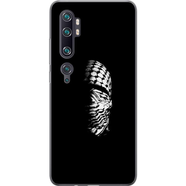 Xiaomi Mi Note 10 Pro Gjennomsiktig deksel Keffiyeh-mønster - klassisk svart-hvit palestinsk sjal med kulturell betydning