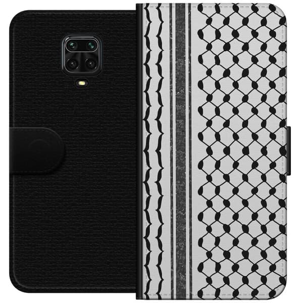 Xiaomi Redmi Note 9 Pro Plånboksfodral Palestinskt mönster – inspirerat av keffiyeh-tyg i traditionell stil
