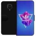 Pikkukuva 1 / 3: Xiaomi Redmi Note 9 Pro Lompakkokotelo Adidas-inspiroitunut sininen muotoilu - urheilullinen motiivi retro-vibeillä sinisissä sävyissä