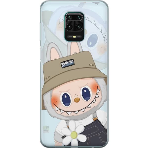 Xiaomi Redmi Note 9 Pro Läpinäkyvä kuori Labubu hattuineen - Pop Mart -hahmo Mr. Butcher retrotyylillä ja luonteella
