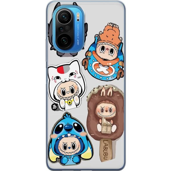 Xiaomi Poco F3 Genomskinligt Skal Labubu figursamling – Pop Mart Labubu The Monsters i färgglad design
