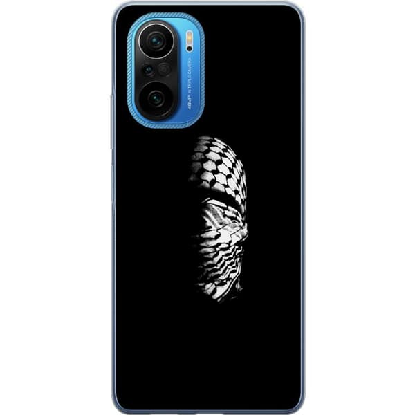Xiaomi Poco F3 Genomskinligt Skal Keffiyeh-mönster – klassisk svartvit palestinasjal med kulturell tyngd
