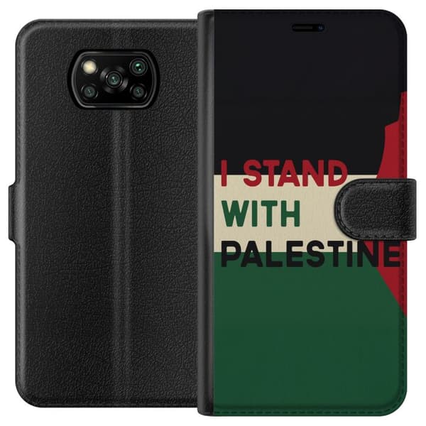 Xiaomi Poco X3 NFC Plånboksfodral Stand with Palestine – solidaritetsdesign med starkt budskap