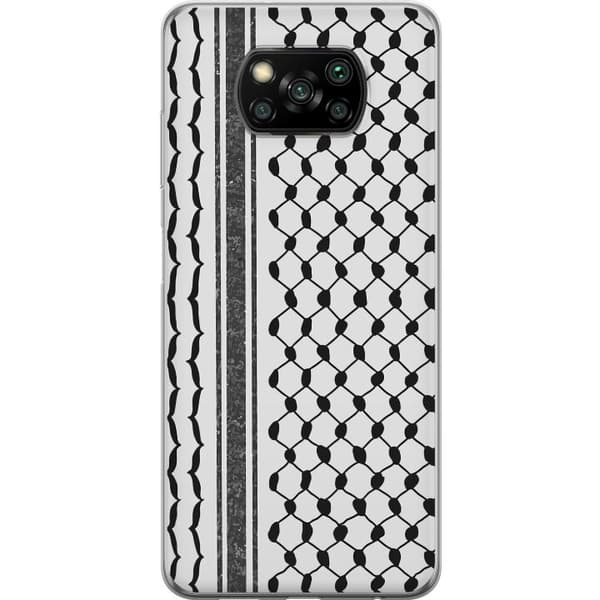 Xiaomi Poco X3 NFC Genomskinligt Skal Palestinskt mönster – inspirerat av keffiyeh-tyg i traditionell stil
