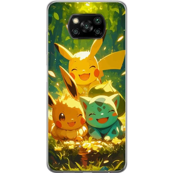 Xiaomi Poco X3 NFC Gjennomsiktig deksel Pixelmonster spillstil - fargerik design for retro-elskende spillere