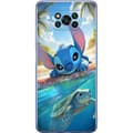 Miniatyrbillede 1 af 3: Xiaomi Poco X3 Pro Gennemsigtig cover Stitch med skildpadde - sød blå alien i tropisk strandmiljø fra Disney