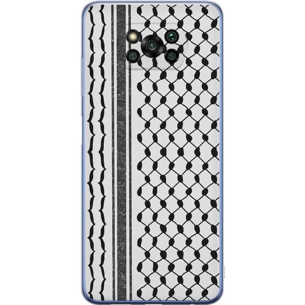 Xiaomi Poco X3 Pro Gennemsigtig cover Palæstinensisk mønster - inspireret af traditionel stil keffiyeh-stof