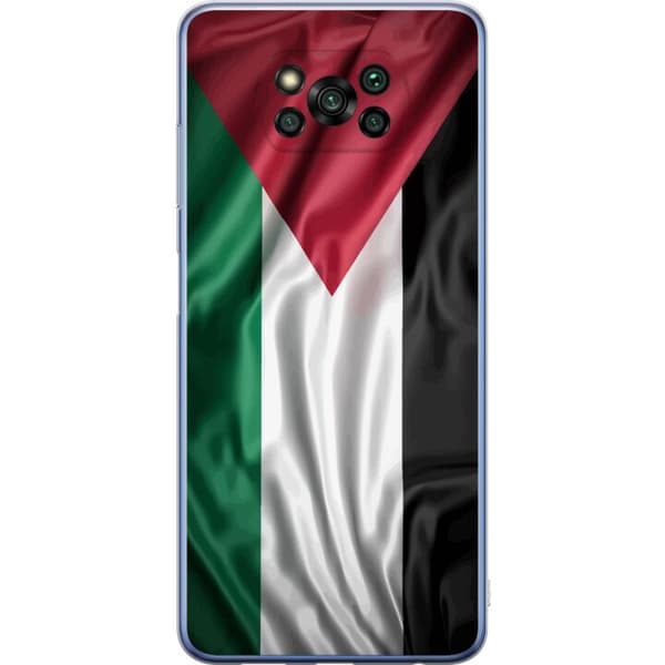 Xiaomi Poco X3 Pro Genomskinligt Skal Palestinaflaggan – ikoniskt frihetsmotiv i rött, svart, vitt och grönt
