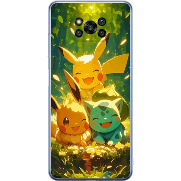 Xiaomi Poco X3 Pro Gennemsigtig cover Pixelmonster spillestil - farverig design til retro-elskende gamere
