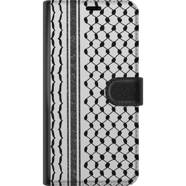 Xiaomi Redmi 10 Tegnebogsetui Palæstinensisk mønster - inspireret af traditionel stil keffiyeh-stof