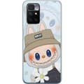 Pikkukuva 1 / 3: Xiaomi Redmi 10 Läpinäkyvä kuori Labubu hattuineen - Pop Mart -hahmo Mr. Butcher retrotyylillä ja luonteella