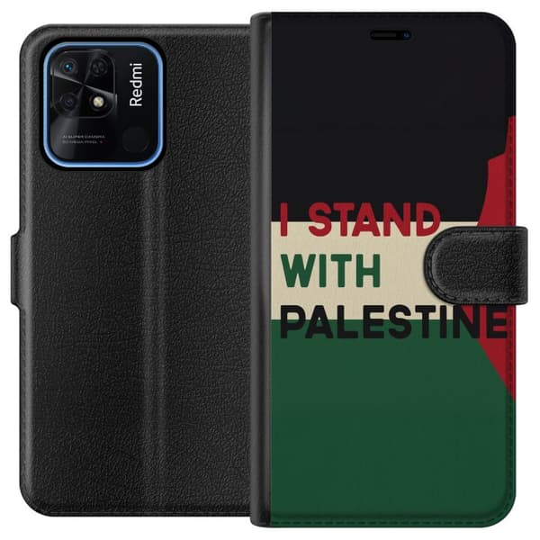 Xiaomi Redmi 10C Plånboksfodral Stand with Palestine – solidaritetsdesign med starkt budskap