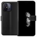 Miniatyrbild 1 av 3: Xiaomi Redmi 12C Plånboksfodral Keffiyeh-mönster – klassisk svartvit palestinasjal med kulturell tyngd