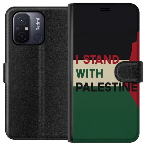 Xiaomi Redmi 12C Tegnebogsetui Stå sammen med Palæstina - solidaritetsdesign med en stærk besked