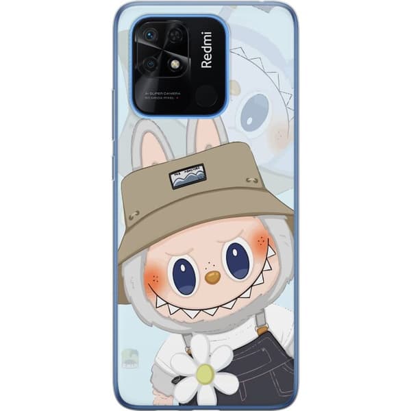 Xiaomi Redmi 10C Genomskinligt Skal Labubu med hatt – Pop Mart-figur Mr. Butcher i retro stil med karaktär