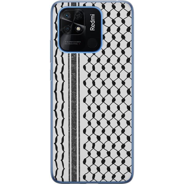 Xiaomi Redmi 10C Läpinäkyvä kuori Palestiinalainen kuvio - perinteiseen tyyliin inspiroima keffiyeh-kangas