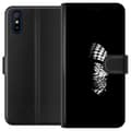Miniatyrbild 1 av 3: Xiaomi Redmi 9A Plånboksfodral Keffiyeh-mönster – klassisk svartvit palestinasjal med kulturell tyngd
