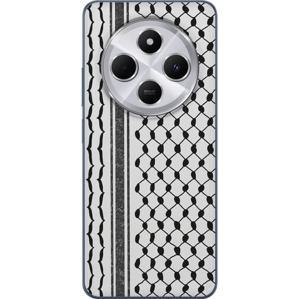 Xiaomi Redmi 14C Gennemsigtig cover Palæstinensisk mønster - inspireret af traditionel stil keffiyeh-stof