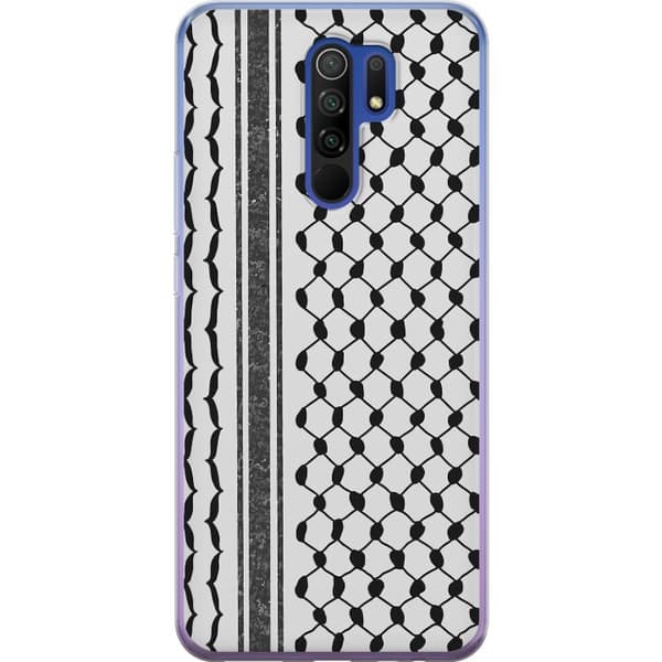 Xiaomi Redmi 9 Gennemsigtig cover Palæstinensisk mønster - inspireret af traditionel stil keffiyeh-stof