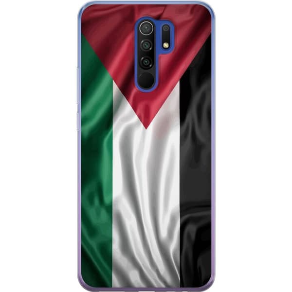 Xiaomi Redmi 9 Läpinäkyvä kuori Palestiinan lippu – ikoninen vapauden symboli punaisessa, mustassa, valkoisessa ja vihreässä