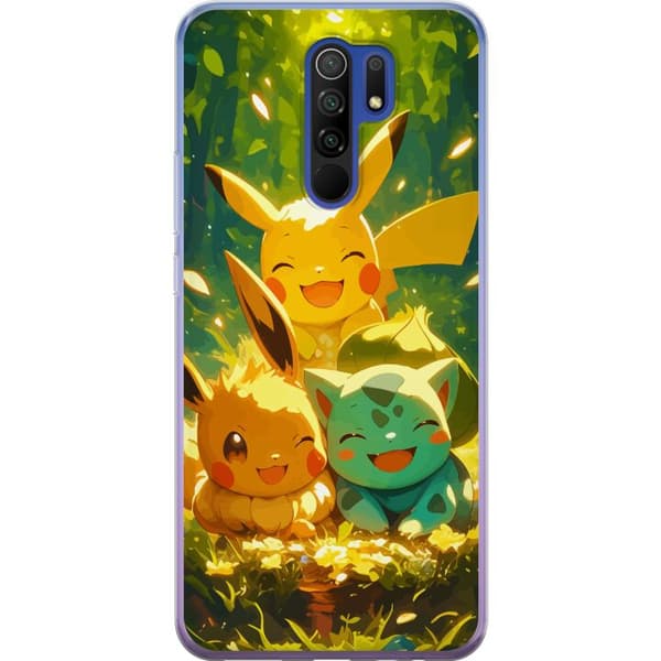 Xiaomi Redmi 9 Gjennomsiktig deksel Pixelmonster spillstil - fargerik design for retro-elskende spillere