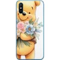 Pikkukuva 1 / 3: Xiaomi Redmi 9AT Läpinäkyvä kuori Nalle Puh kukkien kanssa - klassinen lasten suosikki kukkivassa keväisympäristössä